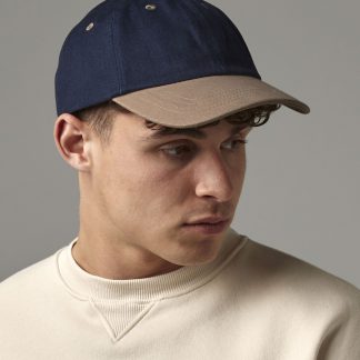 Low-profile heavy brushed cotton cap