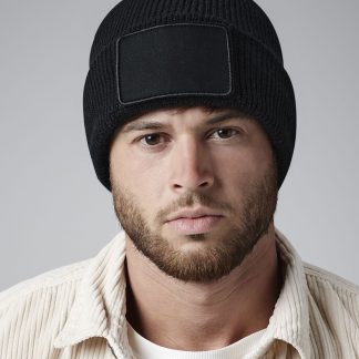 Removable patch Thinsulate beanie