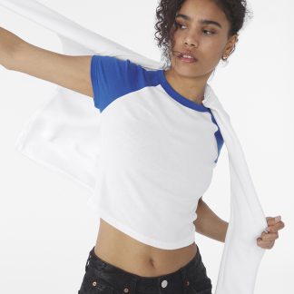 Womens micro rib raglan baby t-shirt