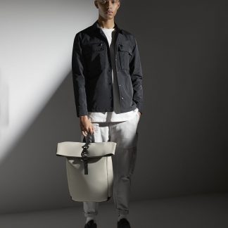 Matte PU rolltop backpack