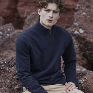 Premium piqu? 1/4-zip top