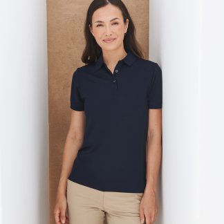 Womens recycled polyester polo shirt