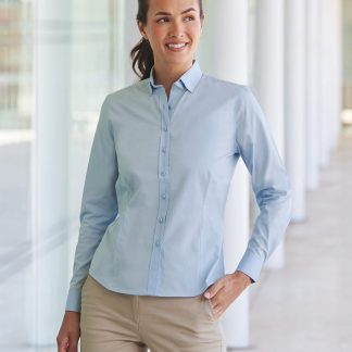 Womens long sleeve cotton-feel Coolplus shirt