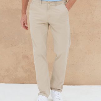 Stretch chinos with flex waistband