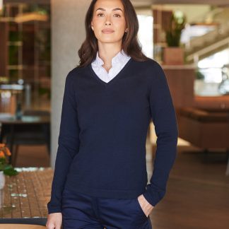 Women's 12 gauge v-neck jumper