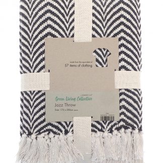 Recycled mixed-fabric throw