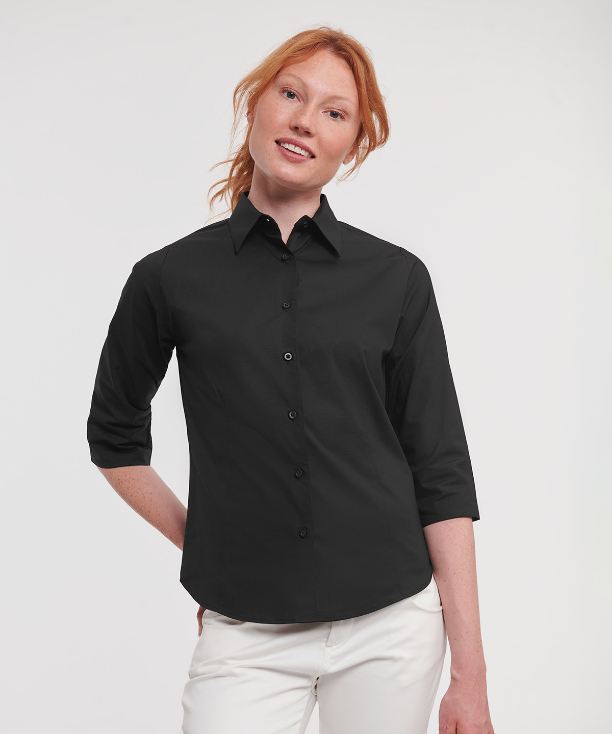 0R946F036_Model_04733 Women's ? sleeve easycare fitted shirt