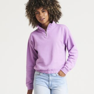 Women's cropped zip sweat
