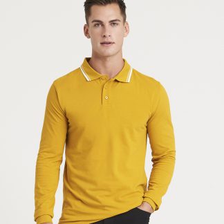 Long sleeve tipped 100 polo