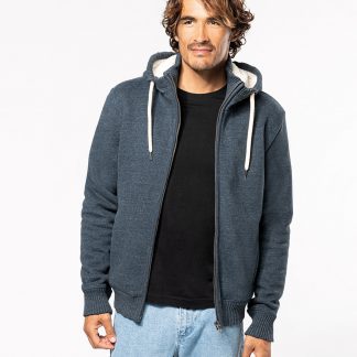 Vintage sherpa-lined fleece jacket