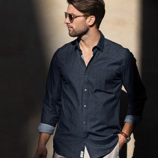Torrance modern fit  raw and stylish denim shirt
