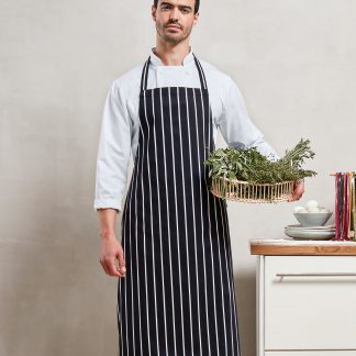 Striped bib apron