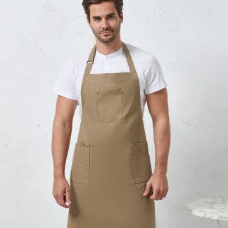 Chino cotton bib apron