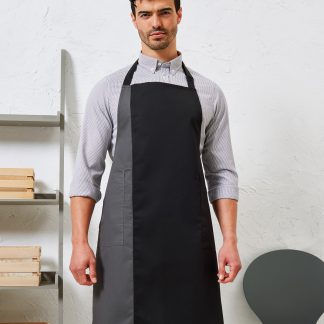 Contrast bib apron