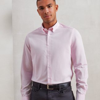 Cotton-rich Oxford stripes shirt