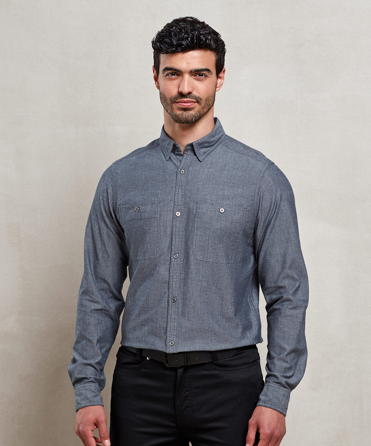 Mens Chambray shirt, organic and Fairtrade certified