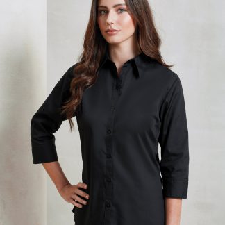 Women's ? sleeve poplin blouse