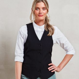 Women's lined polyester waistcoat