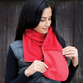 Polartherm fleece scarf with zip pocket