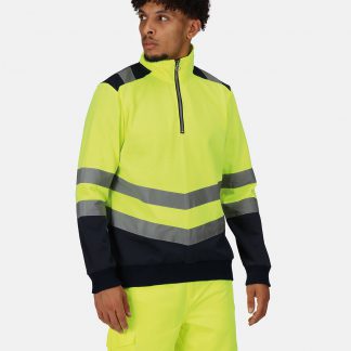 Pro hi-vis zip sweatshirt