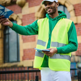 Pro hi-vis two-band easy print vest