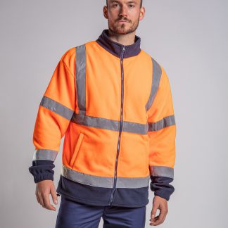 High visibility full-zip fleece