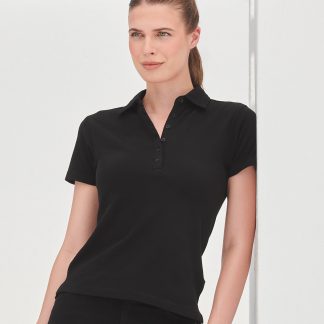 Women's short sleeve stretch polo