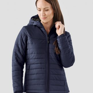Womens Nautilus quilted hooded jacket