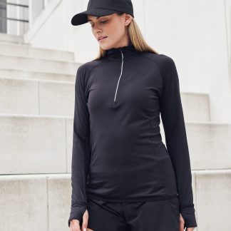 Women's long-sleeved  zip top