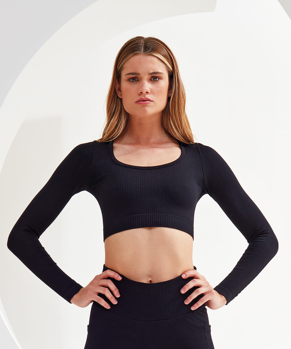 Womens TriDri ribbed seamless '3D Fit' crop top