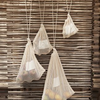 Organic cotton mesh sacks
