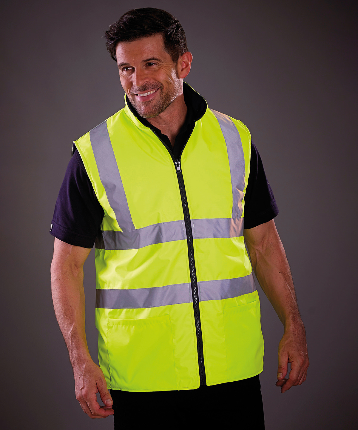 YK041_LS00_2025.jpg Hi-vis reversible fleece bodywarmer (HV008F)